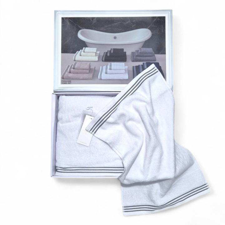 Комплекти рушників Maison D`or PURALIGNE (Білий, 3шт.)